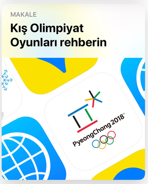 Kış olimpiyatları için App Store’da özel sekme