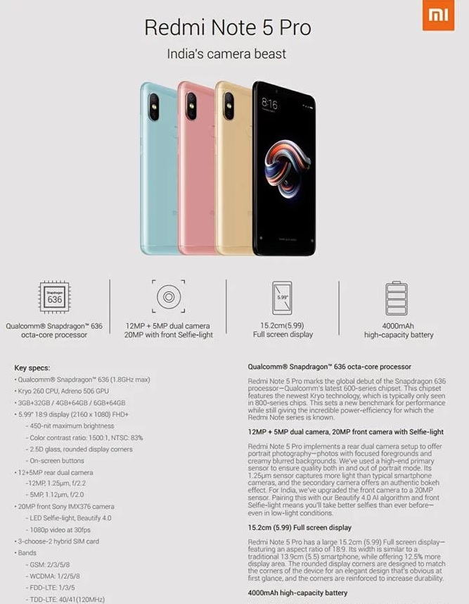 Redmi Note 5 serisi karşınızda