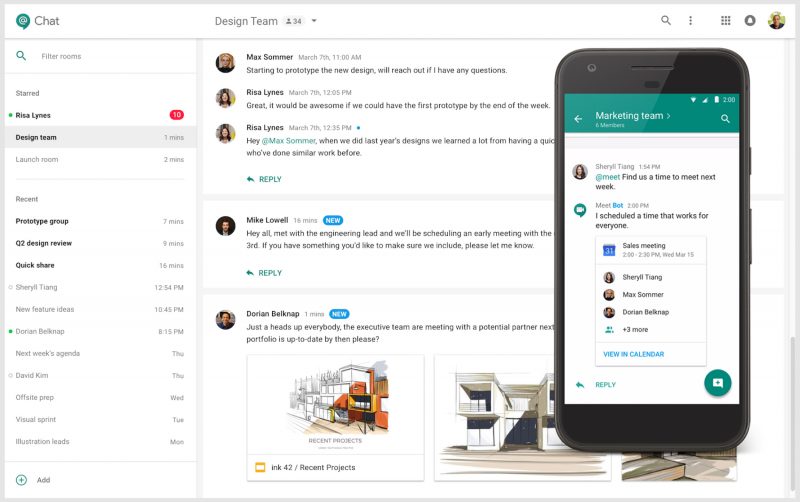 Slack'e rakip olacak Hangouts Chat önümüzdeki hafta kullanıma sunuluyor