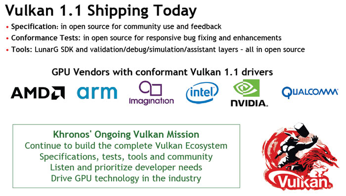 Çoklu GPU desteği sunan Vulkan 1.1 yayınlandı