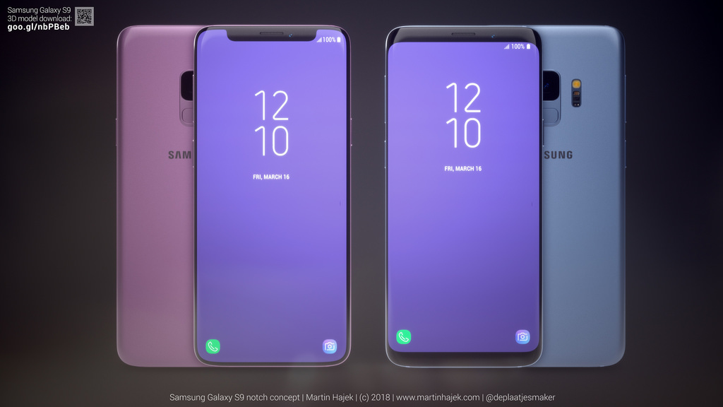 Samsung Galaxy S9'da çentik olsaydı nasıl görünürdü?