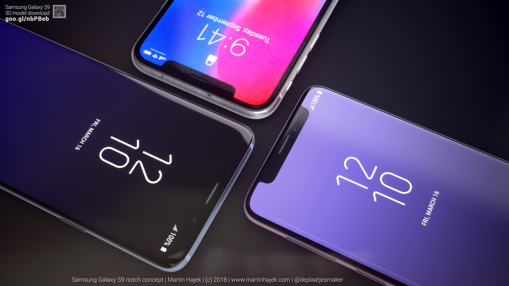 Samsung Galaxy S9'da çentik olsaydı nasıl görünürdü?