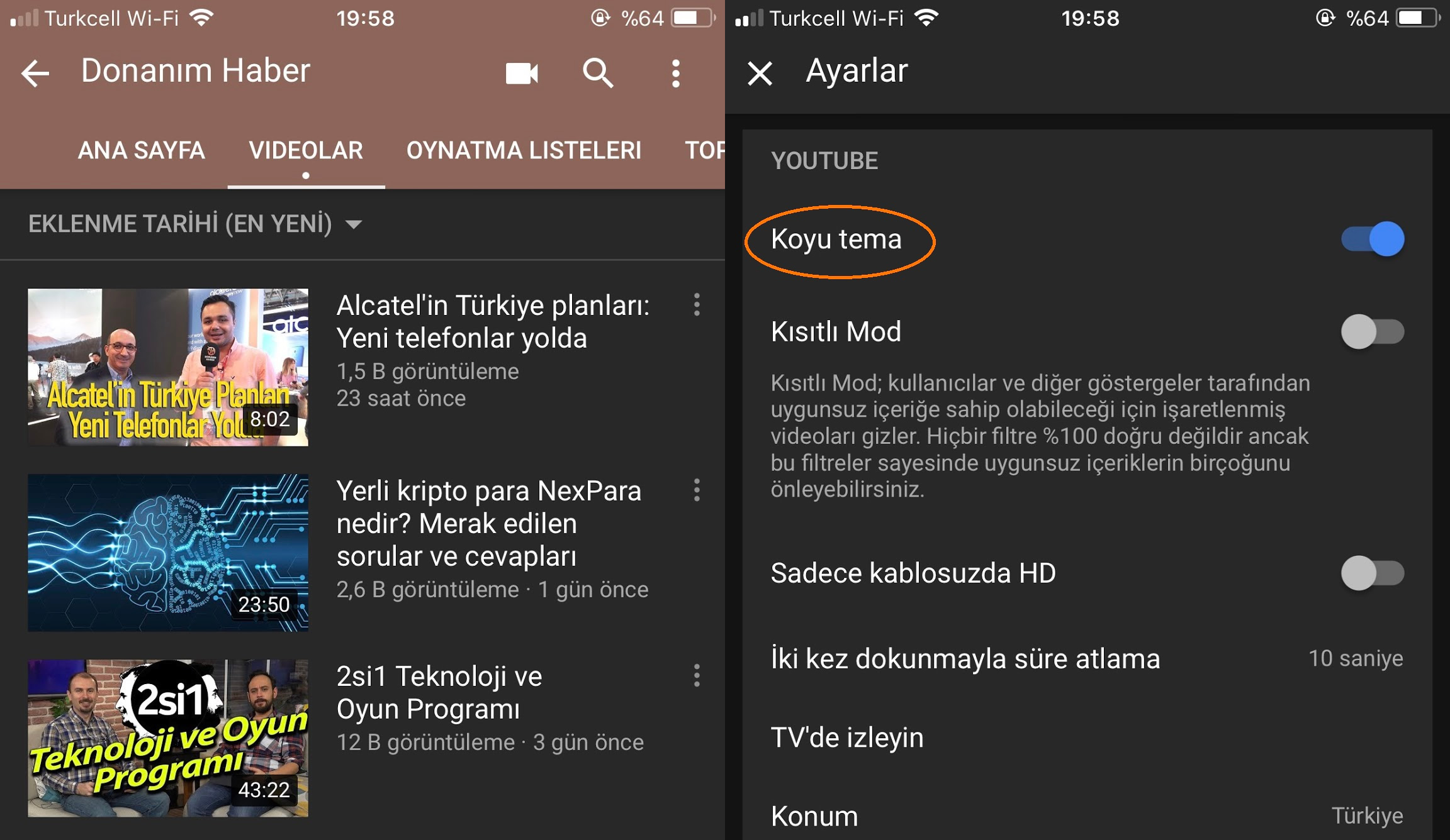 YouTube’un mobil uygulamasına nihayet koyu tema geldi