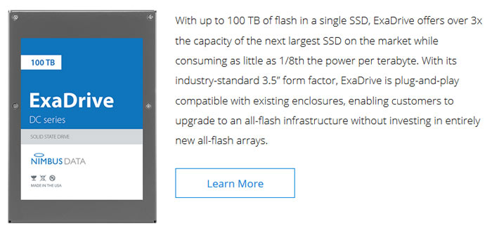 Nimbus’tan 3.5 inçte rekor SSD kapasitesi