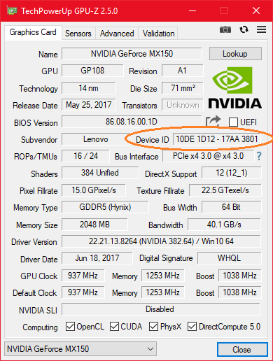 Dikkat! Nvidia GeForce MX150 daha düşük bir versiyona daha sahip