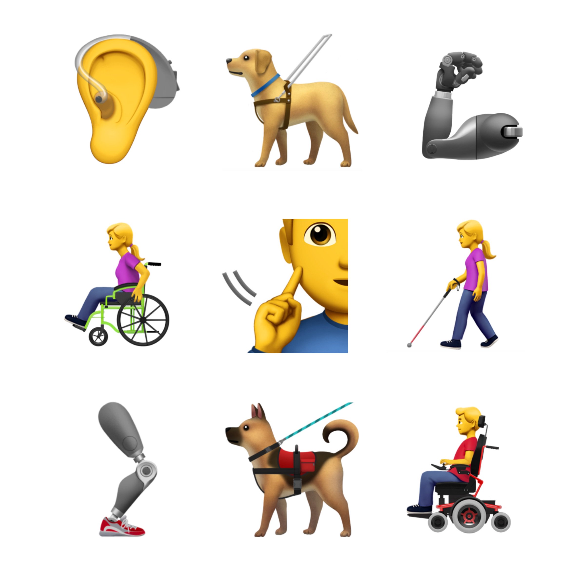 Apple, engelli bireyler için yeni emoji önerileri sundu