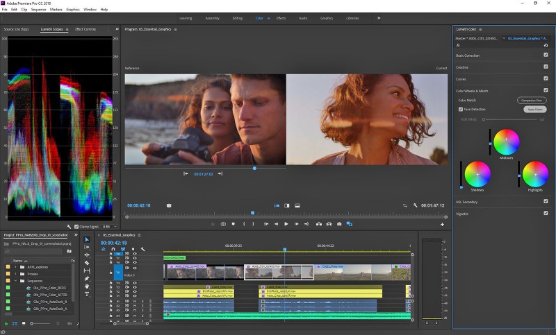 Adobe Premiere Pro'ya otomatik renk eşleştirme ve fon müziği kısma özellikleri geldi