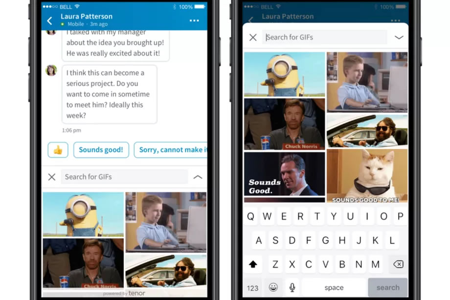 LinkedIn Messenger'a GIF desteği geldi