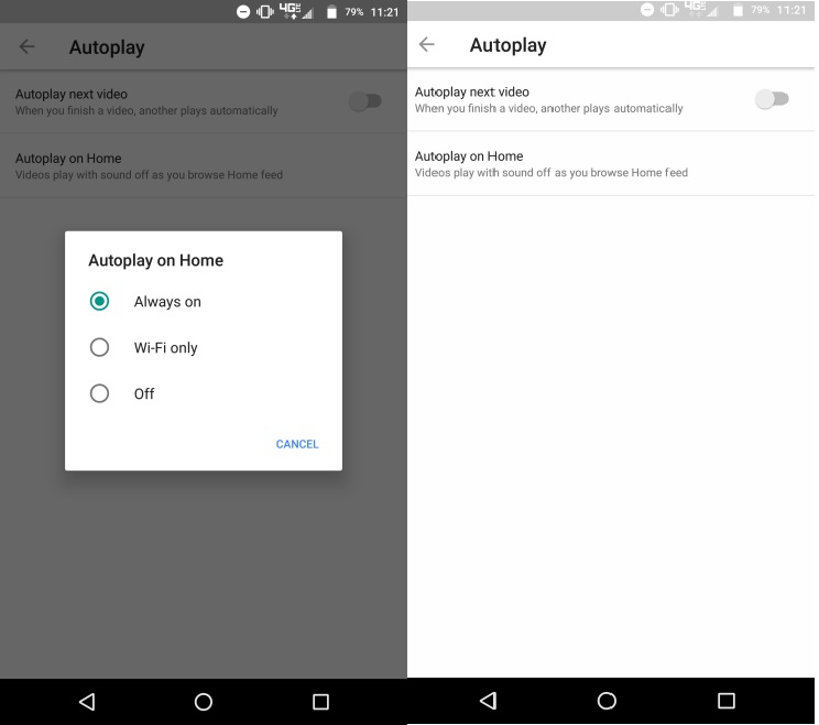 YouTube Android sürümüne 'Ana Sayfada Oynat' özelliği eklendi