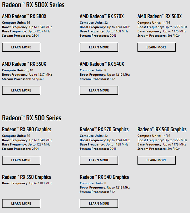 Radeon RX 500X tanıtıldı ancak sadece üreticilere