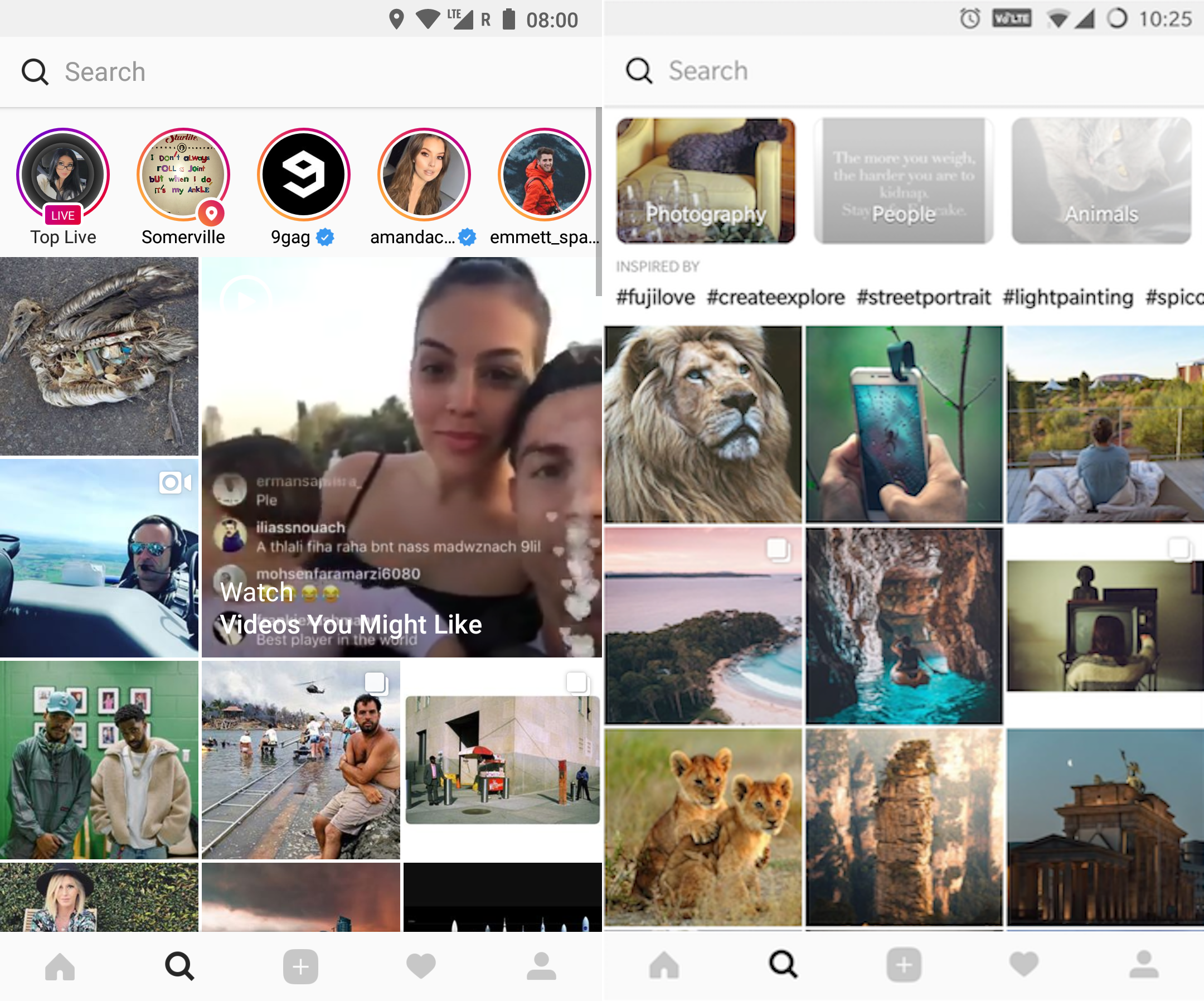 Instagram, yeni keşfet arayüzünü test ediyor