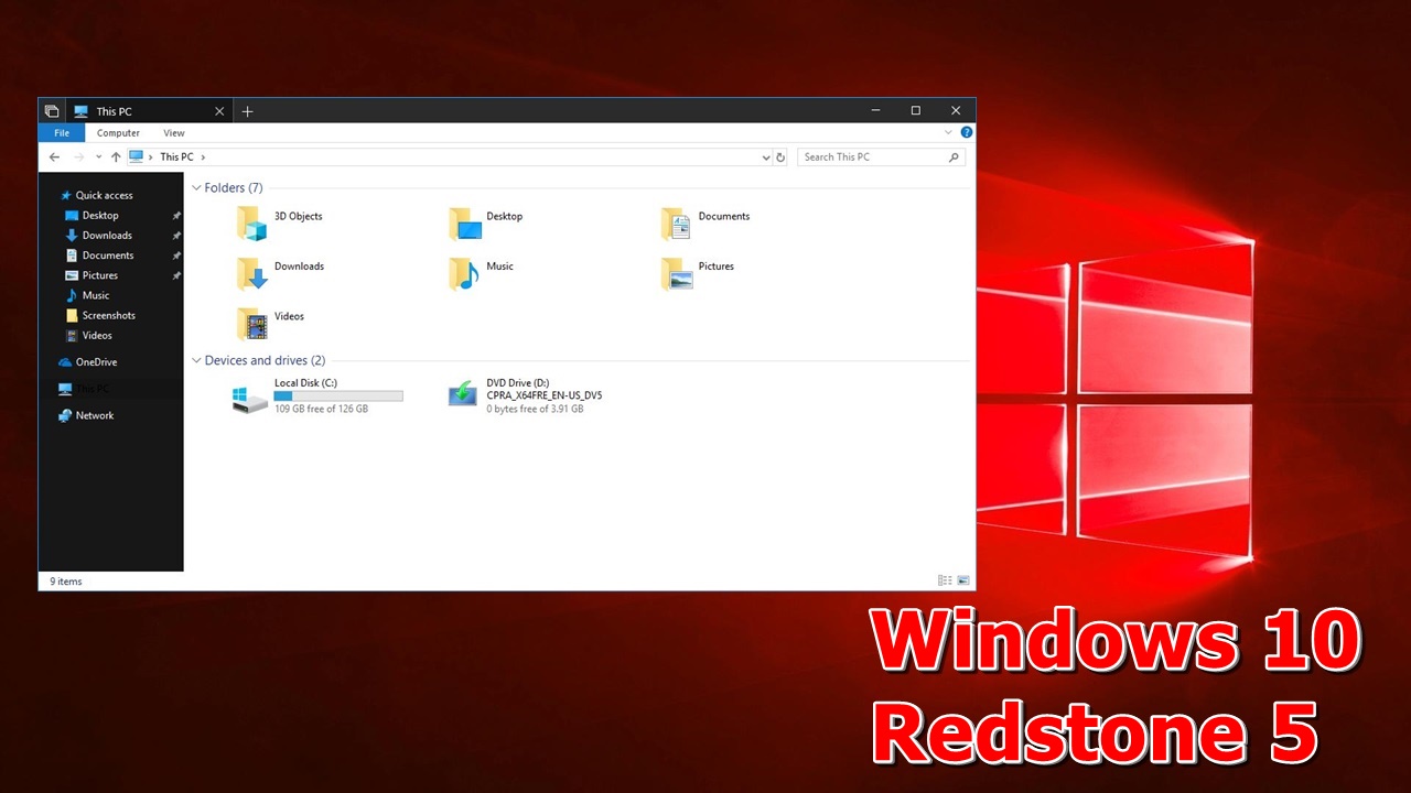 Windows 10'un Dosya Gezgini'ne koyu mod geliyor