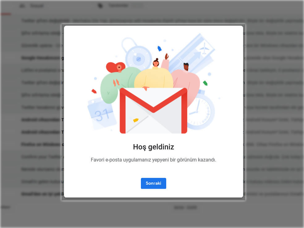 Gmail'in yeni sürümüne hemen nasıl geçilir?