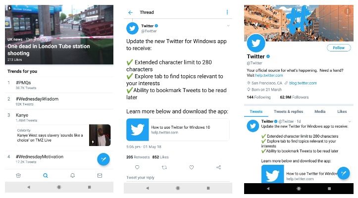 Twitter, Android uygulamasının tasarımını değiştirmeye hazırlanıyor