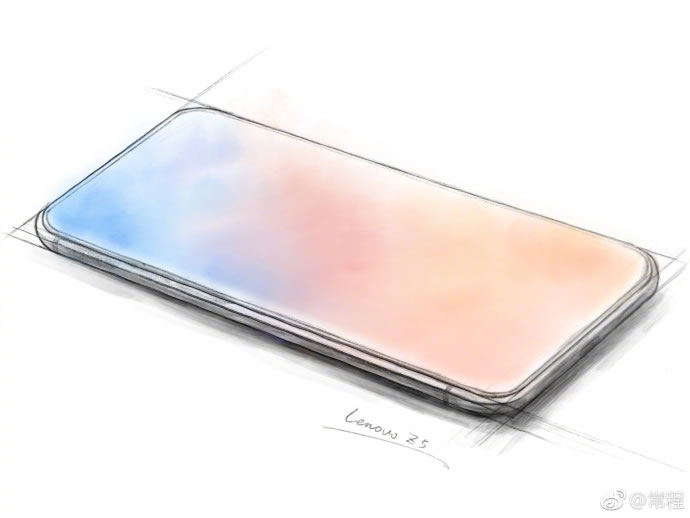 Lenovo Z5'in resmi olarak paylaşılan 'çentiksiz' taslak çizimi heyecan yarattı