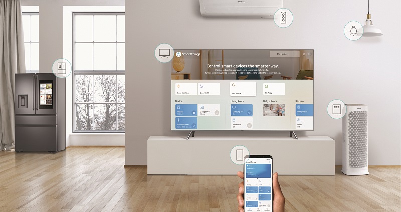 2018 model Samsung QLED televizyonlar SmartThings ile destekleniyor 