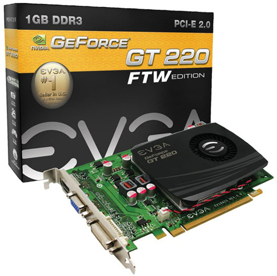 EVGA GeForce GT220 ve GeForce G210 tabanl alt yeni ekran kart