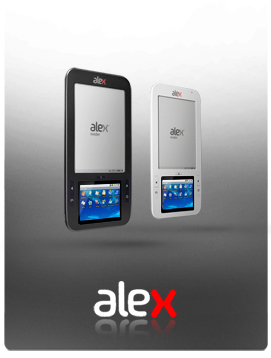 Çift ekranlı, Android'li e-okuyucu: Alex